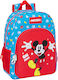Ghiozdan Școlar Mickey Mouse Clubhouse Fantastic Albastră Roșie 33 X 42 X 14 Cm