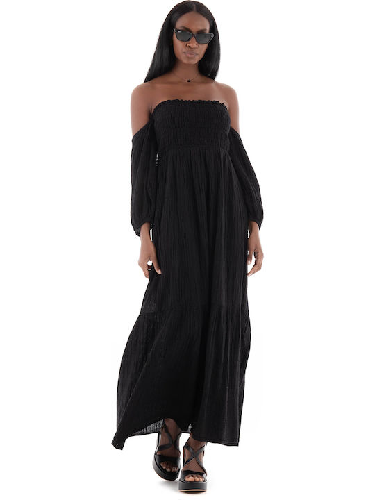 August Damenkleid Ganztägig Schwarzes