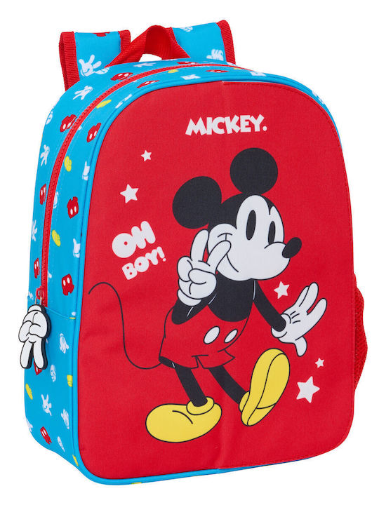 School Bag Mickey Mouse Clubhouse Fantastic Blue Red 26 X 34 X 11 Cm