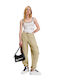 Dama Tesatura Pantaloni Cargo Bej