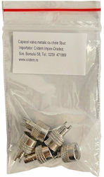 Metal Cap With Key For Valve 5pcs