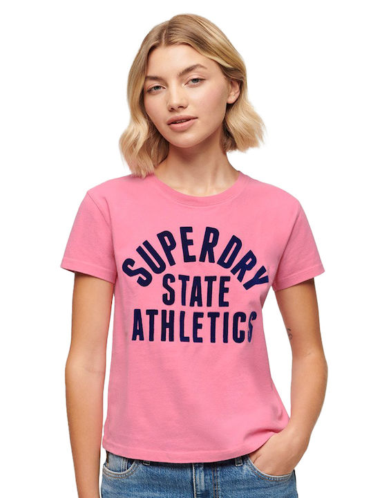 Superdry Damen T-shirt Rosa