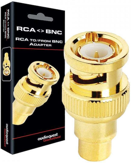 Audioquest Μετατροπέας RCA male σε BNC female Χρυσό 1τμχ