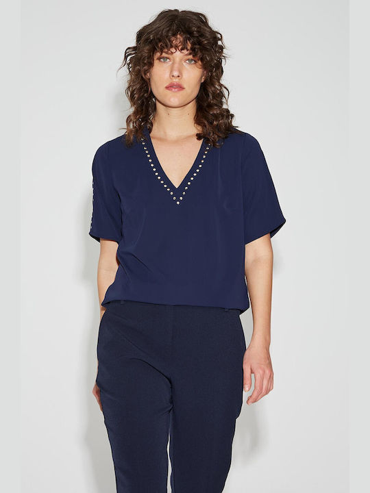 Bill Cost Damen Sommer Bluse Blau