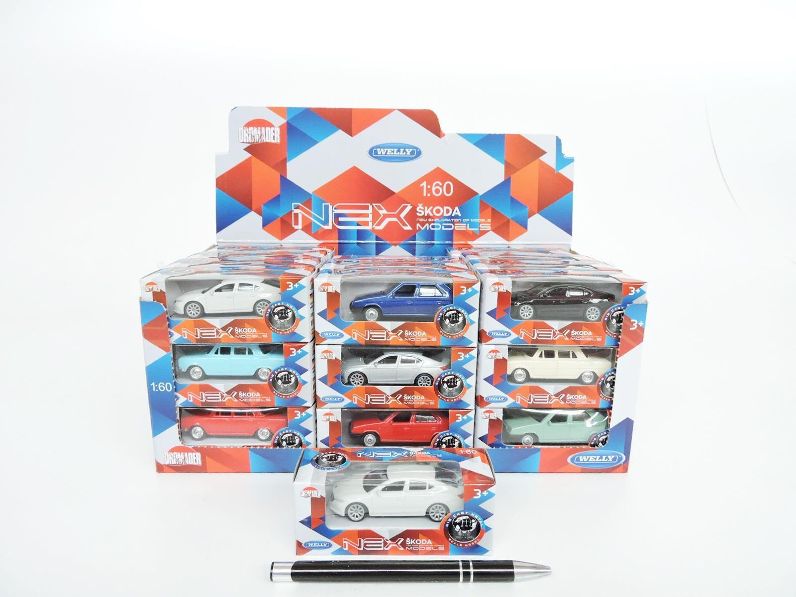 Welly Auto Model 1:60 Skoda în cutie Mix Preț pentru 1 bucată