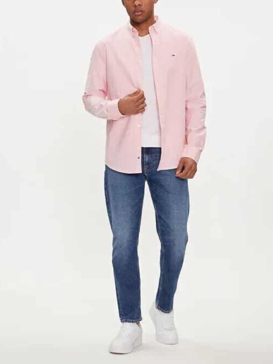 Oxford Long Sleeve Shirt In Regular Fit Pink