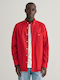 Gant Men's Shirt Long Sleeve Cotton Red