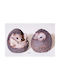 Royal Art Collection Set of Decorative Hedgehogs made of Ceramic 7cm 2pcs