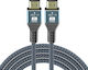 Nedis HDMI 2.1 Ultra High Speed 48Gbps 4K 120Hz HDR VRR Geflochtenes HDMI-Stecker Kabel HDMI male 2m Grau