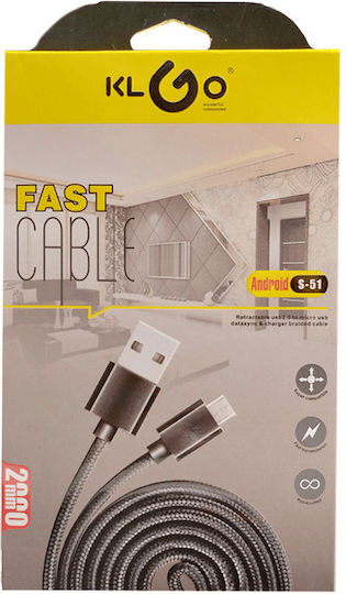 KLGO Regular USB 2.0 to micro USB Cable 2m