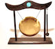 Table Handmade Gong With Stick In Wooden Frame 24x22cm