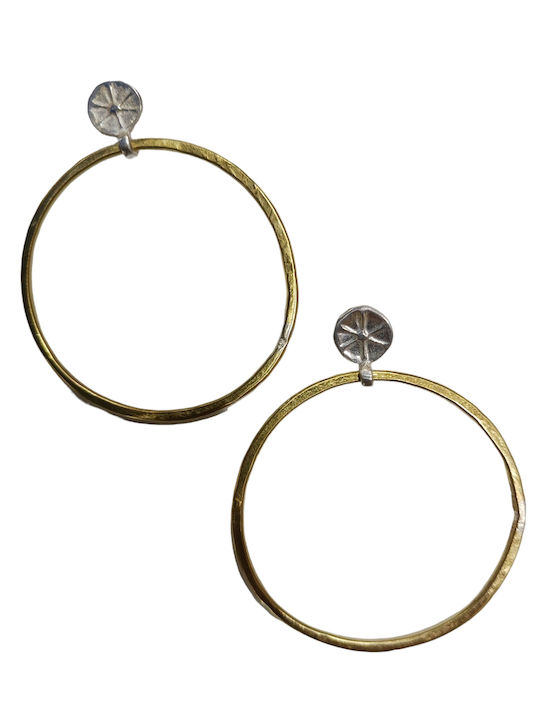 Topaz Art Earrings Hoops made of Silver