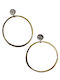 Topaz Art Earrings Hoops made of Silver