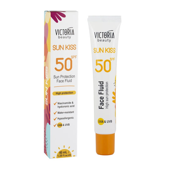 Victoria Beauty Sun Kiss Водоустойчива Слънцезащитна Лосион За Лице SPF50 40ml