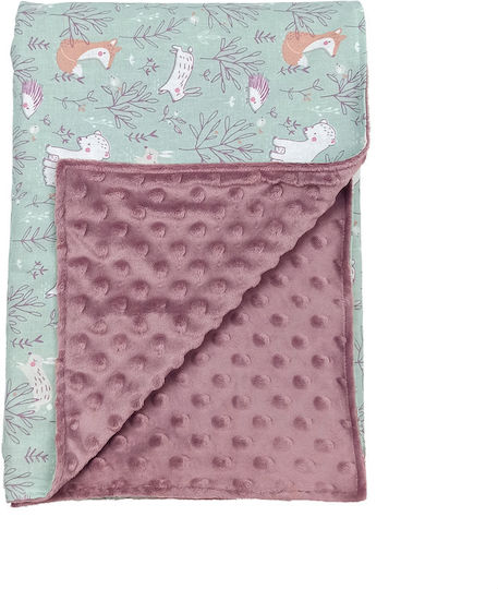 Baby Star Κουβέρτα Κούνιας Spring Λιλά Βεραμάν 100x150εκ.