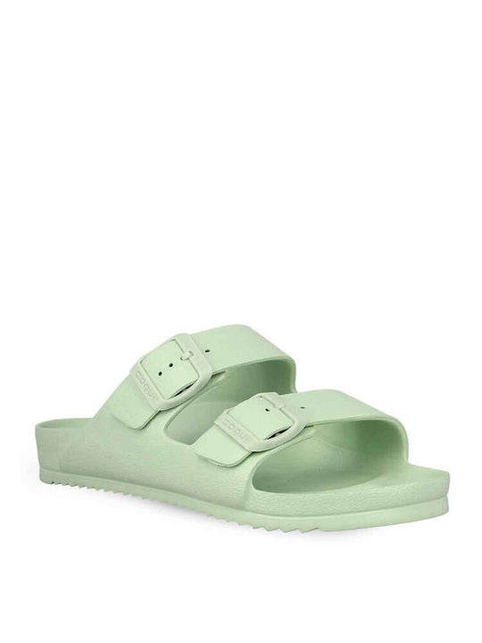 Coqui Frauen Flip Flops in Grün Farbe