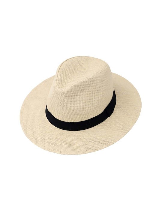 Aquablue Ψάθινο Ανδρικό Καπέλο Καβουράκι Μπεζ