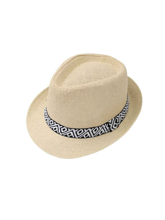 Aquablue Ψάθινο Ανδρικό Καπέλο Καβουράκι Μπεζ
