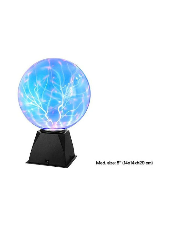 I-Total Διακοσμητικό Φωτιστικό Plasma Ball Μπαταρίας σε Μπλε Χρώμα