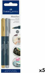 Faber-Castell Creative Studio Metallics Markers 1.5mm Gold Metal 5pcs