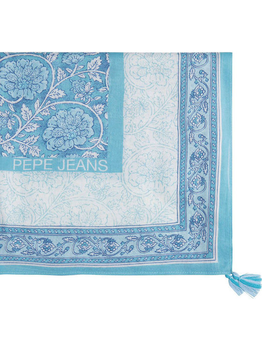 Pepe Jeans Nuwia Γυναικείο Φουλάρι Τιρκουάζ