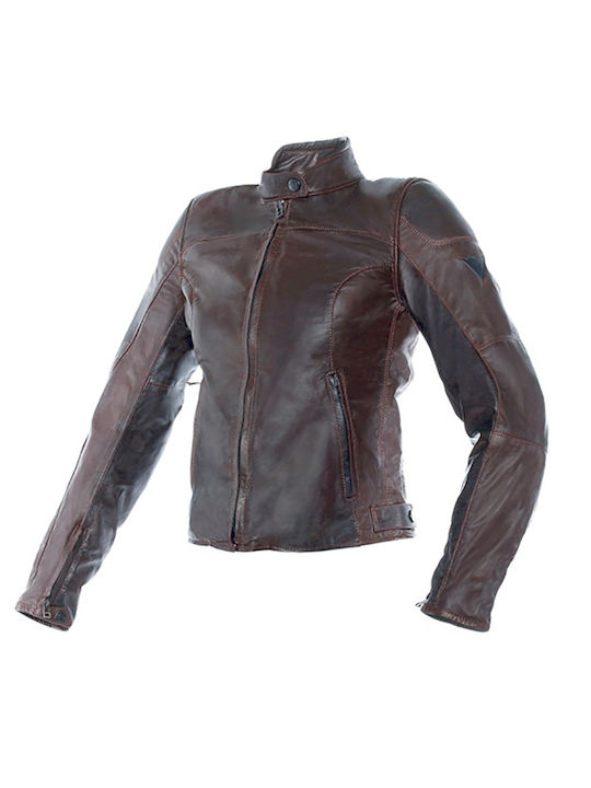 Mike Pelle Lady Leather Jacket Dainese Dark Brown 2533704.005