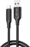 XO USB 2.0 Cable USB-C male - USB-A Μαύρο (XO-NB265-TBK)