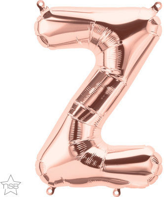 Balloon Foil Letter Rose Gold Μίνι Z 41cm