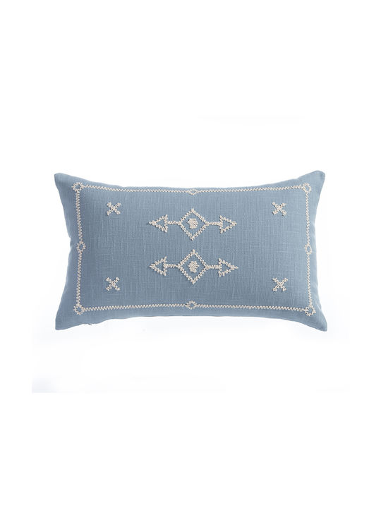 Nef-Nef Homeware Μαξιλάρι Καναπέ Figerald Blue 33x55εκ.