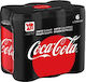 Coca-Cola Zero Cola με Ανθρακικό, Χωρίς Ζάχαρη σε Κουτί 6x330ml