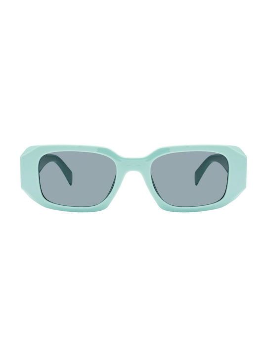 Women's Sunglasses with Turquoise Plastic Frame and Turquoise Lens 01-4817-4