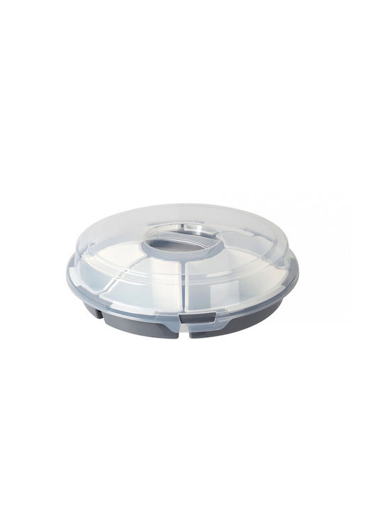 Excellent Houseware Πλαστική Ορντεβιέρα 6 Θέσεων Λευκή Ø33xY9cm Π33xΜ33xΥ9cm
