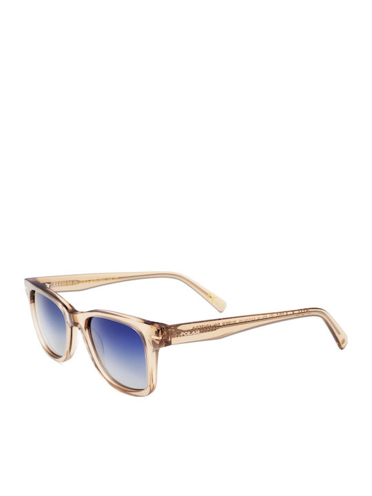 Polar Unisex Γυαλιά Ηλίου με Μπεζ Κοκκάλινο Σκελετό και Μπλε Ντεγκραντέ Polarized Φακό