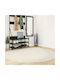 vidaXL Rug Round Shaggy Cream