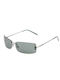 Vans Men's Sunglasses with Gray Metal Frame and Green Lens VN000GMYCJL