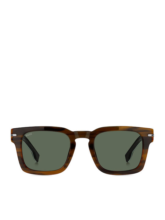 Boss Unisex Sunglasses with Brown Tartaruga Pla...