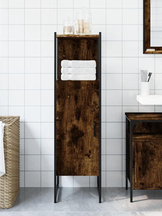 vidaXL Επιδαπέδια Ραφιέρα Μπάνιου Ξύλινη 33x33x120.5cm Καφέ