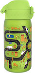 Ion8 Kids Water Bottle Plastic with Screw Cap Non Spill Green 350ml