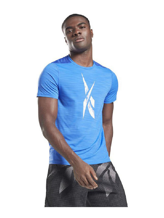 Reebok Workout Ready Activchill Ανδρικό T-shirt Κοντομάνικο Μπλε