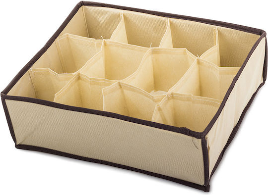 Organizer und Schubladenteiler in Ecru Farbe 30x25x10cm
