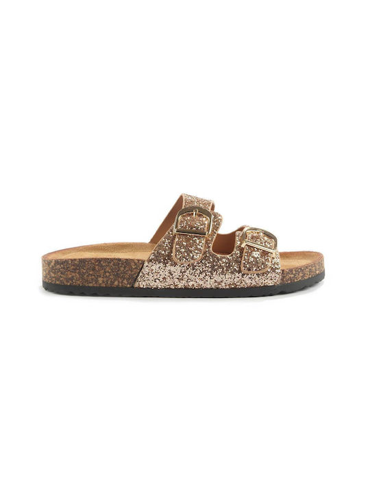 Slipper All Glitter With Two Thin Fshoes Ths119.19 - Fshoes - Champagne