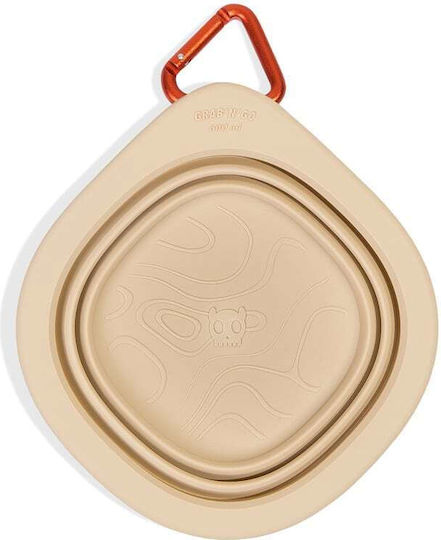 Zee-Dog Μπολ Φαγητού & Νερού για Σκύλο & Γάτα 600ml σε Μπεζ Χρώμα