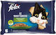 Felix Wet Food for Adult Cats in Pouches with Beef Chicken and Vegetables 4x85gr