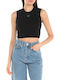Women's Summer Blouse Sleeveless Black