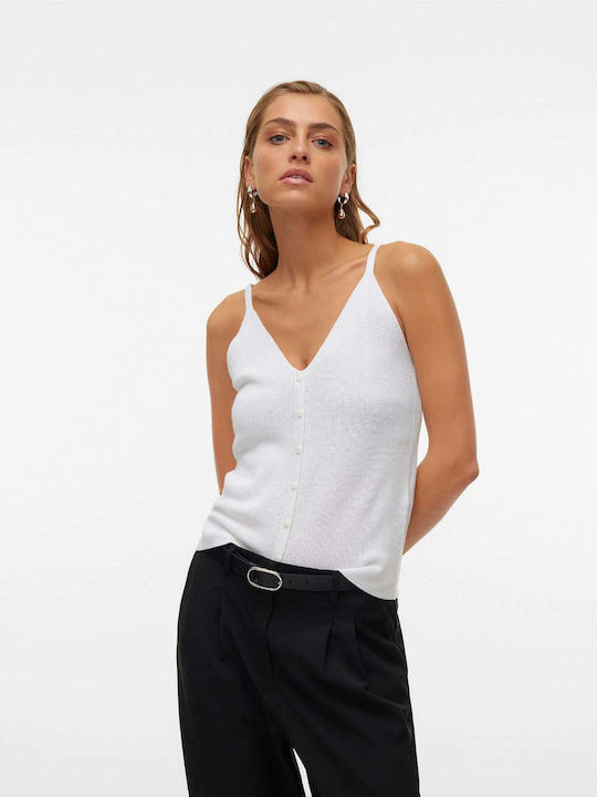 Vero Moda Damen Sommerliche Bluse Weiß