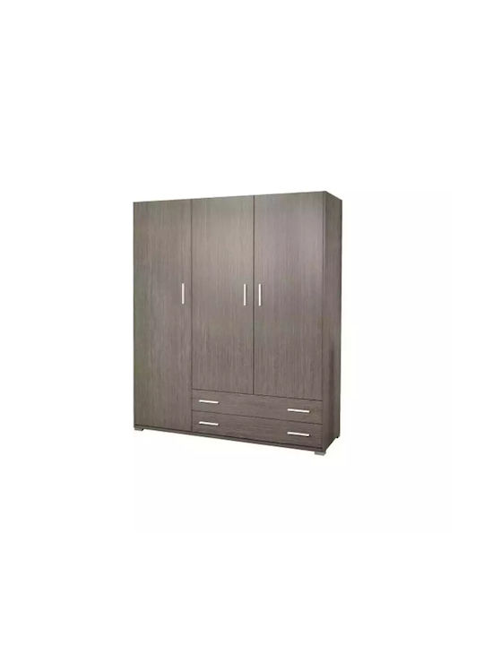 Drei Türen Schrank mit 2 Schubladen Gray 110x50x180cm