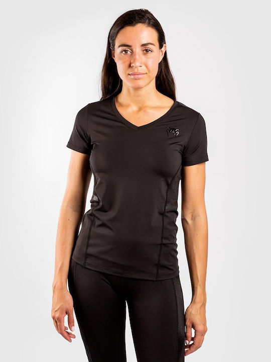 Venum Women's Athletic T-shirt Fast Drying with Sheer Black