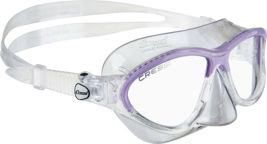CressiSub Moon Tauchmaske Silikon Kinder Transparent / Flieder
