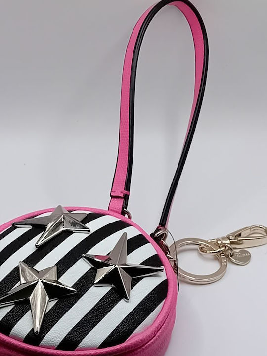 Guess Breloc Portofel Metalic Fuchsia