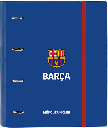 F.C. Barcelona Mappe mit 4 Ringen für Papier A4 Blau F.c Barcelona 1Stück